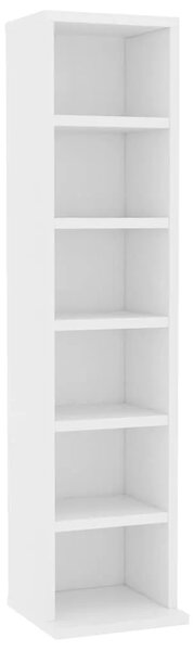 CD stalak – Ormarić za CD-ove bijeli 21 x 20 x 88 cm od konstruiranog drva - Bijela 1 Bijela
