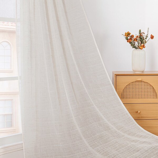 Krem prozirna zavjesa 140x270 cm Drimar – Restilo