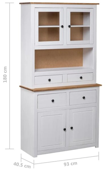 Visoka komoda bijela 93x40 5x180 cm borovina asortiman Panama - Bijela 1 1 Bijela