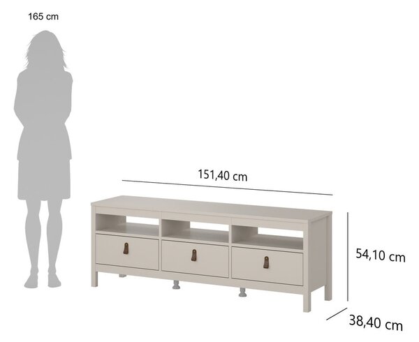 Sivo-bež TV komoda 151x54x38 cm Madrid – Tvilum