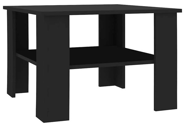 Stolić za kavu crni 60 x 60 x 42 cm od konstruiranog drva - Crna 1 Crna