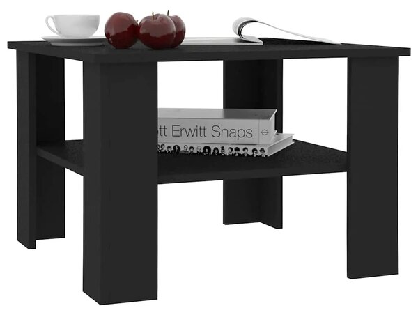 Stolić za kavu crni 60 x 60 x 42 cm od konstruiranog drva - Crna 1 Crna