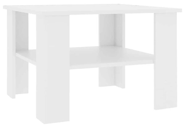 Stolić za kavu bijeli 60 x 60 x 42 cm od konstruiranog drva - Bijela 1 Bijela