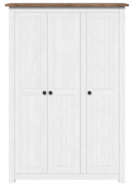 Ormar od borovine s 3 vrata bijeli 118 x 50 x 171 5 cm Panama - Bijela 118 x 50 x 171.5 cm 1 1
