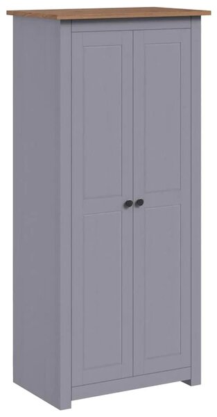 Ormar od masivne borovine sivi 80x50x171 5 cm asortiman Panama - Siva 80 x 50 x 171.5 cm 1 1