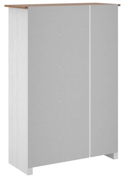 Ormar od borovine s 3 vrata bijeli 118 x 50 x 171 5 cm Panama - Bijela 118 x 50 x 171.5 cm 1 1