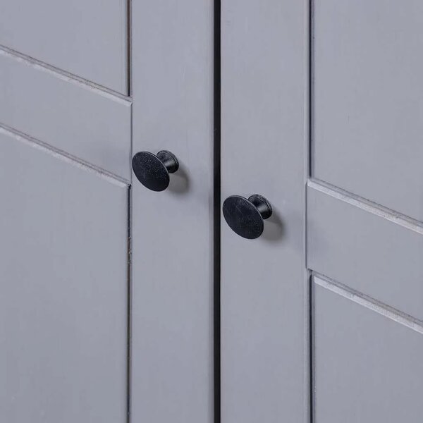 Ormar od masivne borovine sivi 80x50x171 5 cm asortiman Panama - Siva 80 x 50 x 171.5 cm 1 1