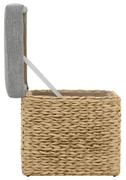 2-dijelni set taburea od morske trave sivi - Siva 1 Siva