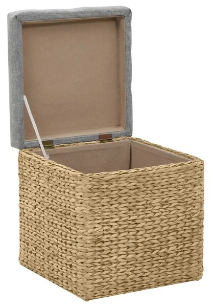 2-dijelni set taburea od morske trave sivi - Siva 1 Siva