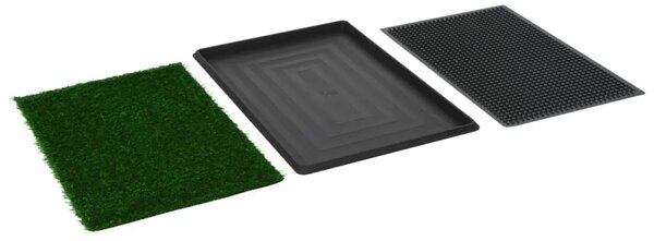 Toalet za ljubimce s pladnjem i travom zeleni 76 x 51 x 3 cm - 76 x 51 x 3 cm 1 76 x 51 x 3 cm