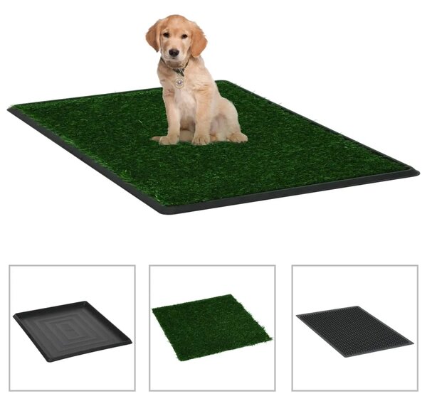 Toalet za ljubimce s pladnjem i travom zeleni 64 x 51 x 3 cm - 64 x 51 x 3 cm 1 64 x 51 x 3 cm