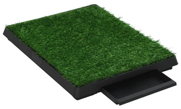 Toalet za ljubimce s pladnjem i travom zeleni 63 x 50 x 7 cm - 63 x 50 x 7 cm 1 63 x 50 x 7 cm