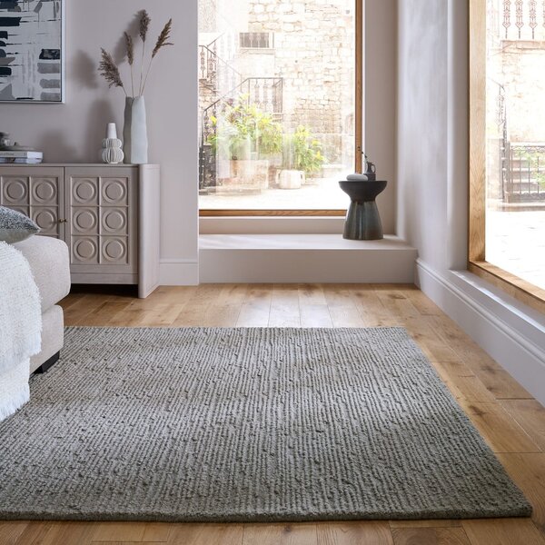 Sivi ručno rađen vunen tepih 160x230 cm Harris Boucle – Flair Rugs