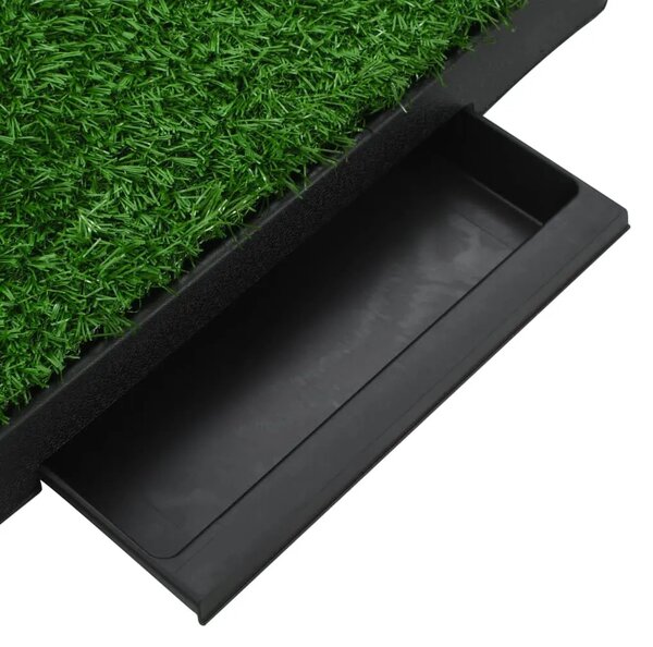 Toalet za ljubimce s pladnjem i travom zeleni 63 x 50 x 7 cm - 63 x 50 x 7 cm 1 63 x 50 x 7 cm
