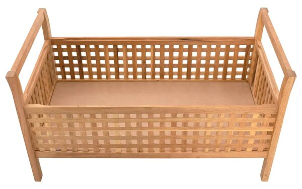 Klupa za pohranu od masivne orahovine 93 x 49 x 49 cm - 93 x 49 x 49 cm 93 x 49 x 49 cm