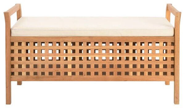 Klupa za pohranu od masivne orahovine 93 x 49 x 49 cm - 93 x 49 x 49 cm 93 x 49 x 49 cm