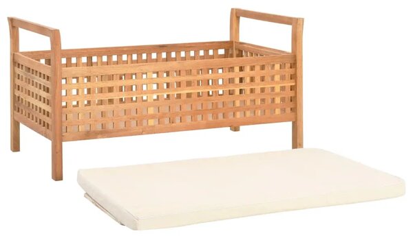 Klupa za pohranu od masivne orahovine 93 x 49 x 49 cm - 93 x 49 x 49 cm 93 x 49 x 49 cm