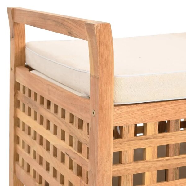 Klupa za pohranu od masivne orahovine 93 x 49 x 49 cm - 93 x 49 x 49 cm 93 x 49 x 49 cm