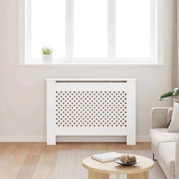 Maska za radijator - Pokrov za radijator bijeli 112 x 19 x 81 5 cm MDF - Bijela 112 x 19 x 81.5 cm 1 Bijela