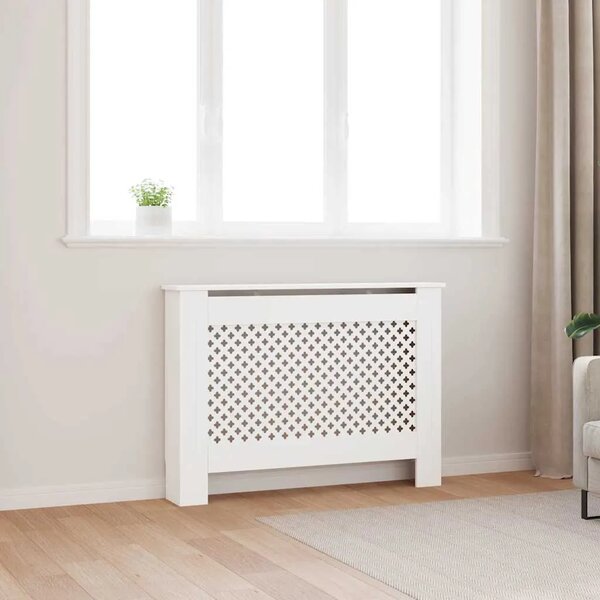 Maska za radijator - Pokrov za radijator bijeli 112 x 19 x 81 5 cm MDF - Bijela 112 x 19 x 81.5 cm 1 Bijela