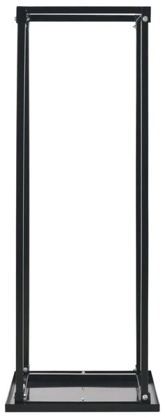 Stalak za drva za ogrjev s bazom crni 37 x 37 x 113 cm čelični - 37 x 37 x 113 cm 37 x 37 x 113 cm
