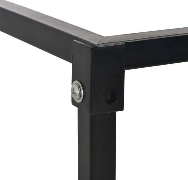 Stalak za drva za ogrjev s bazom crni 37 x 37 x 113 cm čelični - 37 x 37 x 113 cm 37 x 37 x 113 cm