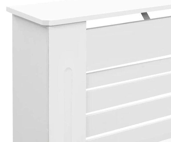 Maska za radijator - Pokrov za radijator bijeli 152 x 19 x 81 5 cm MDF - Bijela 152 x 19 x 81.5 cm 1 Bijela