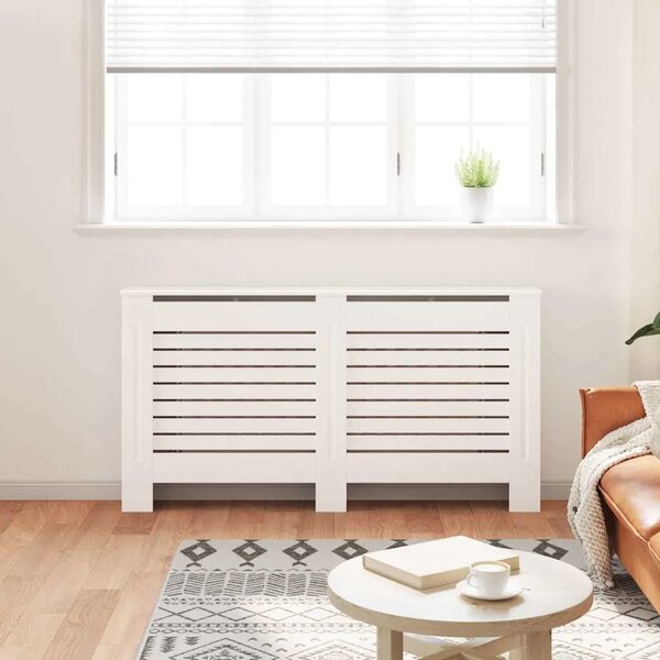 Maska za radijator - Pokrov za radijator bijeli 152 x 19 x 81 5 cm MDF - Bijela 152 x 19 x 81.5 cm 1 Bijela