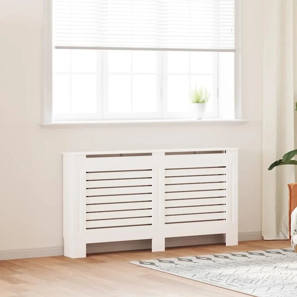 Maska za radijator - Pokrov za radijator bijeli 152 x 19 x 81 5 cm MDF - Bijela 152 x 19 x 81.5 cm 1 Bijela