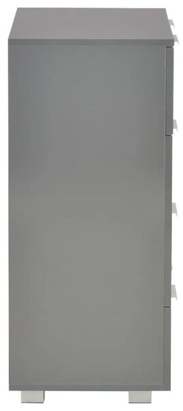 Komoda visoki sjaj siva 60 x 35 x 80 cm od konstruiranog drva - Siva 1 Siva