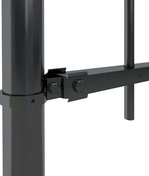 Vrtna ograda s vrhom koplja Čelik 1172 x 100 cm Crna - Crna 1 1172 cm 100 cm
