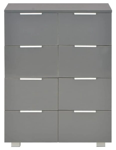 Komoda visoki sjaj siva 60 x 35 x 80 cm od konstruiranog drva - Siva 1 Siva