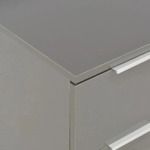 Komoda visoki sjaj siva 60 x 35 x 80 cm od konstruiranog drva - Siva 1 Siva