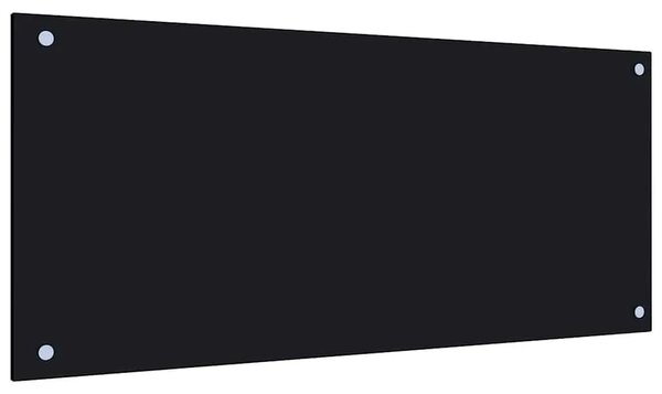 Kuhinjska zaštita od prskanja crna 90 x 40 cm kaljeno staklo - Crna 90 x 40 x 0.6 cm 1 Crna