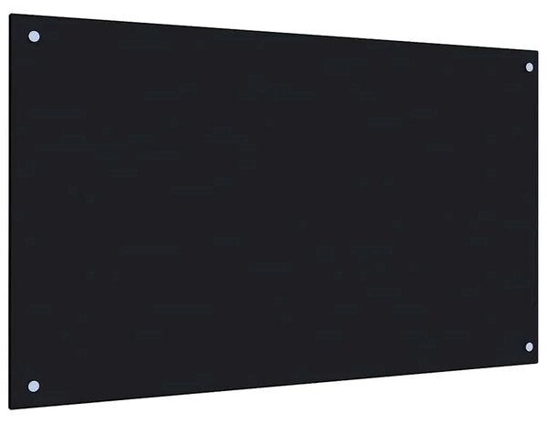 Kuhinjska zaštita od prskanja crna 100 x 60 cm kaljeno staklo - Crna 100 x 60 x 0.6 cm 1 Crna