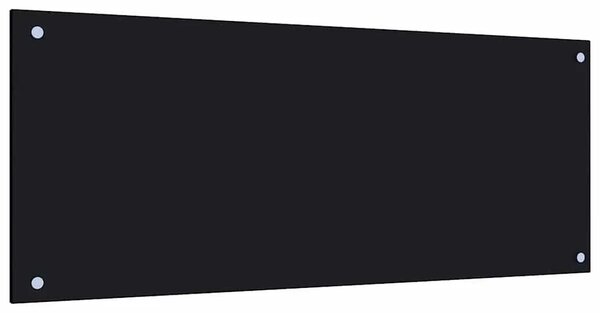 Kuhinjska zaštita od prskanja crna 100 x 40 cm kaljeno staklo - Crna 100 x 40 x 0.6 cm 1 Crna