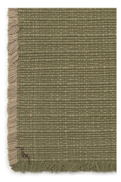 Kaki zeleni ručno rađen pamučan tepih 140x200 cm Handloom – Lorena Canals
