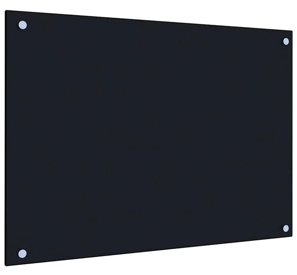 Kuhinjska zaštita od prskanja crna 70 x 50 cm kaljeno staklo - Crna 70 x 50 x 0.6 cm 1 Crna