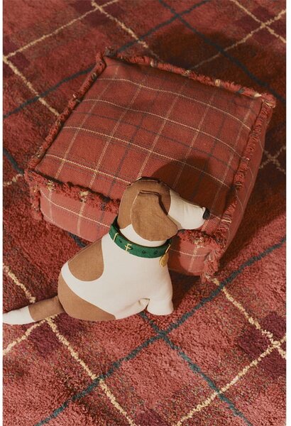 Crveni periv/ručno rađen pamučan tepih 90x120 cm Tartan Vintage Red – Lorena Canals