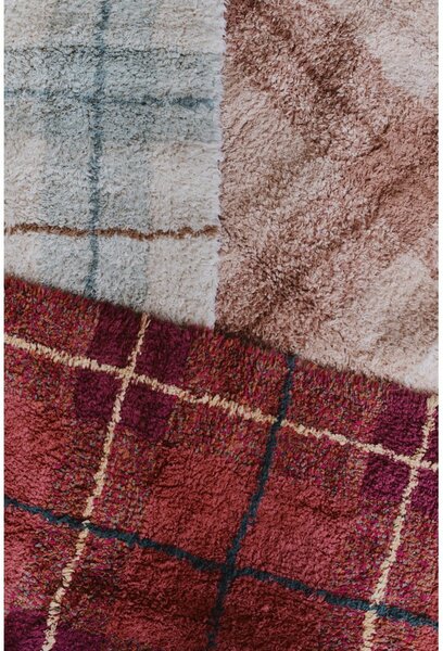 Crveni periv/ručno rađen pamučan tepih 90x120 cm Tartan Vintage Red – Lorena Canals
