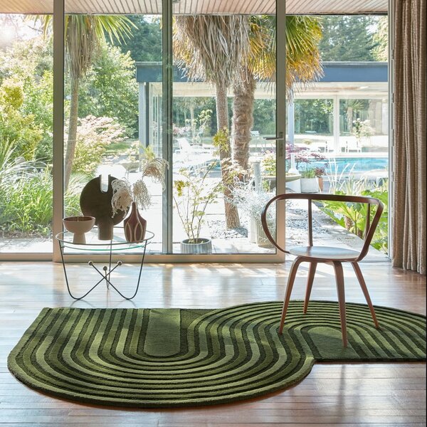 Zeleni ručno rađen vunen tepih 150x240 cm Conway Retro – Flair Rugs