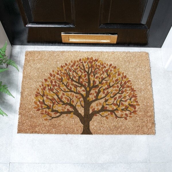 Otirač od kokosovih vlakana 40x60 cm Autumnal Tree of Life – Artsy Doormats