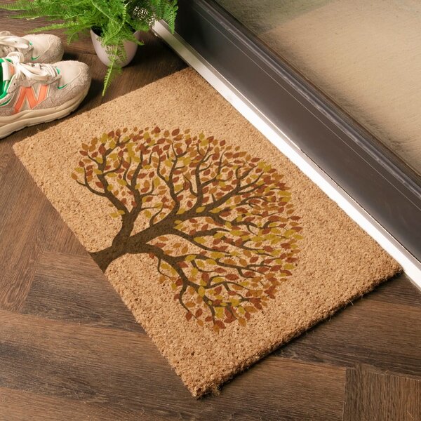 Otirač od kokosovih vlakana 40x60 cm Autumnal Tree of Life – Artsy Doormats