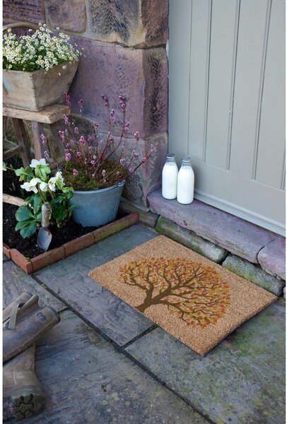 Otirač od kokosovih vlakana 40x60 cm Autumnal Tree of Life – Artsy Doormats