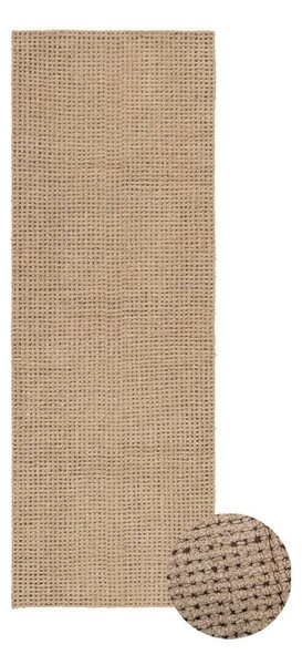 Periva/ručno rađena vunena staza u prirodnoj boji 80x230 cm Unexpected Wool – Lorena Canals