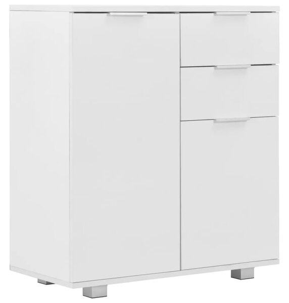 Komoda visoki sjaj bijela 71 x 35 x 80 cm od konstruiranog drva - Bijela 1 Bijela