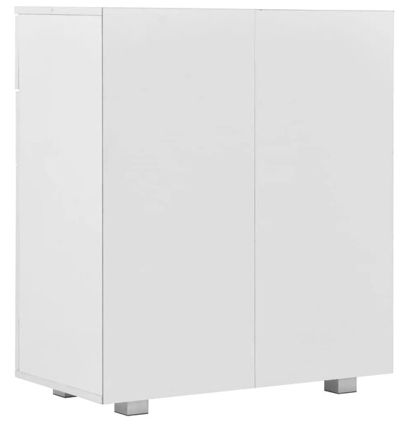 Komoda visoki sjaj bijela 71 x 35 x 80 cm od konstruiranog drva - Bijela 1 Bijela