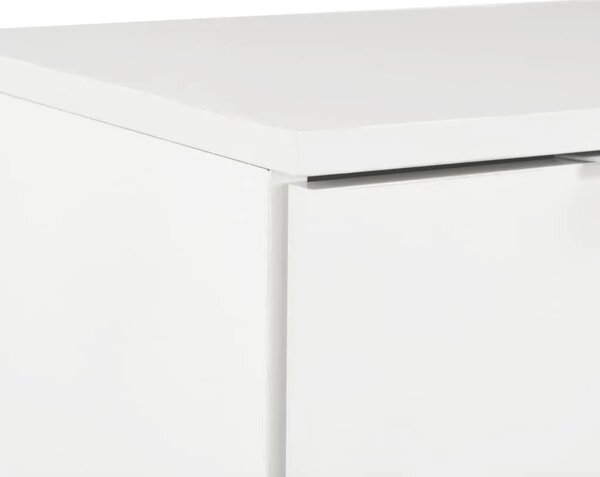 Komoda visoki sjaj bijela 71 x 35 x 80 cm od konstruiranog drva - Bijela 1 Bijela