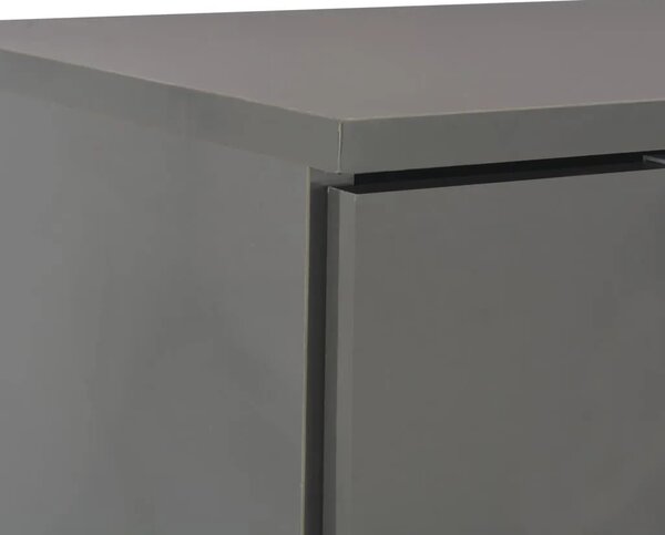 Komoda visoki sjaj siva 71x35x80 cm od konstruiranog drva - Siva 1 Siva