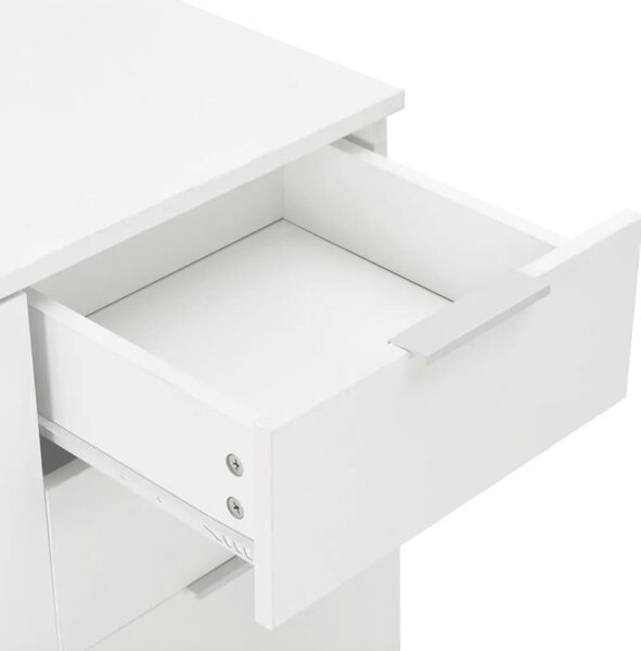 Komoda visoki sjaj bijela 71 x 35 x 80 cm od konstruiranog drva - Bijela 1 Bijela